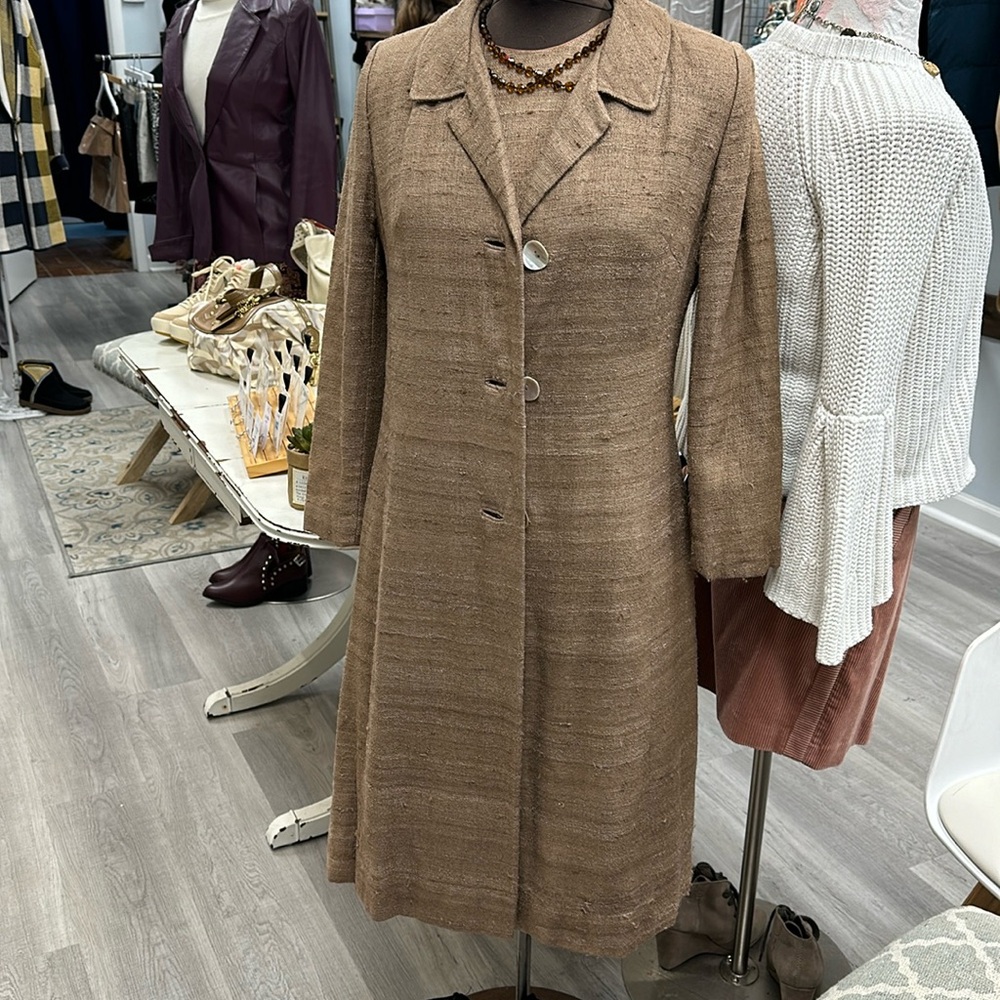 Vintage 1960's  Mod Overcoat and dress by Charles Sumner Boston Measures a Sz 10